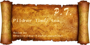 Pildner Timótea névjegykártya